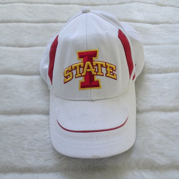 Vintage Nike Team Iowa State Hat Cap Adjustable White - Picture 2 of 11